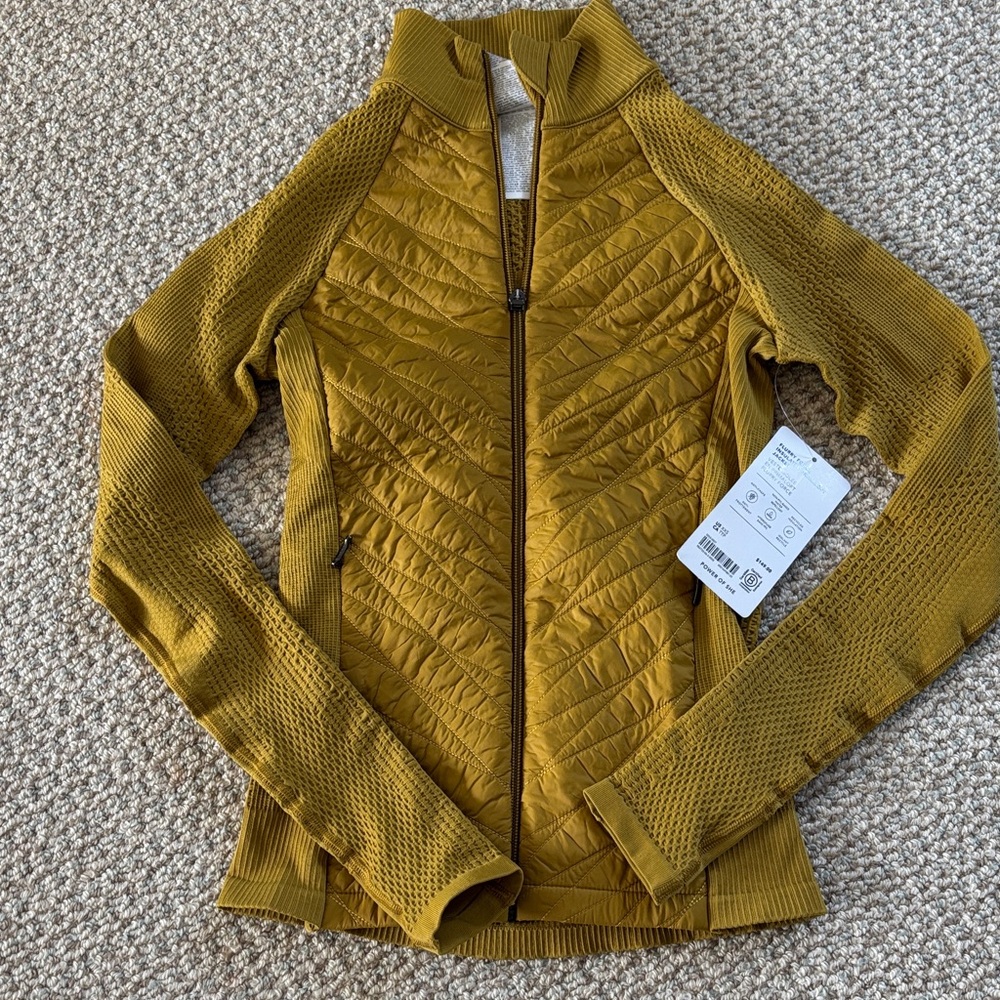 Athleta Mustard Puffer Jacket